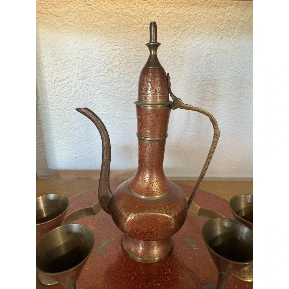 Vintage‎ Dallah Enameled Tea Pot Set